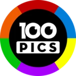 100 pics android application logo